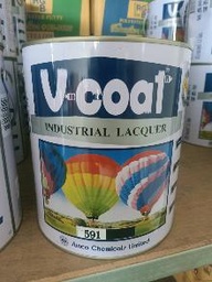 [8859140800399] สีอุตสาหกรรมV-COAT #591ดำเงา  (แกลลอน)