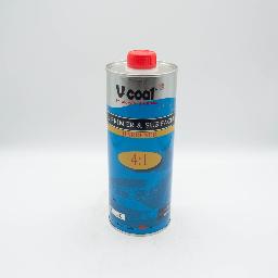 [885914080030] ฮาร์ดสีพื้นเทา 2K 4:1 V-coat 1244+1 (แกลลอน)